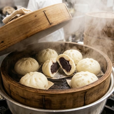【0175】豆沙包（トーサーパオ）ふわふわ皮あんまん（120g×4個入り）／㈱ヤムチャ・フーズ・サプライ