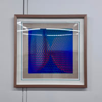 ART｜Aijirou Wakita 脇田愛二郎 - 3D Serigraph Artwork BLUE 1970s（Framed）