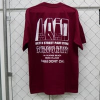 APPAREL｜BLOCK LETTER Artwork by KEONE SS Shirt（BURGUNDY）