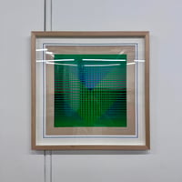 ART｜Aijirou Wakita 脇田愛二郎 - 3D Serigraph Artwork GREEN 1970s（Framed）
