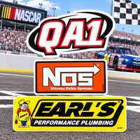 QA1(キューエーワン) Nos(ナイトラス・オキサイド・システム) EARL's(アールズ) ステッカー デカール 3枚セット - QNE-01