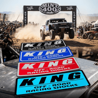 KING SHOCKS ロゴ リペア クローム デカール ステッカー 4カラー BAJAレース MINT400レース KING-00002