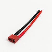T型コネクター（ディーンズタイプ・メス）配線付き 約10cm 14AWG RCバッテリー用