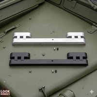 ブームレーシング 1/10 ランドローバー シリーズ ミリタリー フロントバンパー アルミ製 未塗装 & ブラック 2タイプ - BRX02360