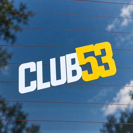 CLUB53 ロング ロゴステッカー BMW MINI クーパーS R53 ドレスアップ CluB53 sticker Long Club53S-01