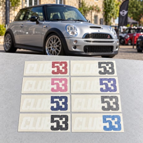 CLUB53 ロング ロゴステッカー BMW MINI クーパーS R53 ドレスアップ CluB53 sticker Long Club53S-01
