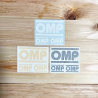 OMP Racing オーエムピー レーシング ロゴ デカール ステッカー WRCラリー レース 3カラー (ホワイト・イエロー・ブラック) OMP-00001