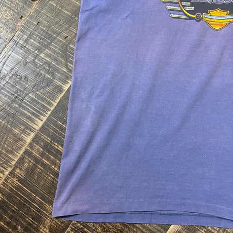 90s HARLEY-DAVIDSON "OCEAN STATE" プリントTシャツ / FADE