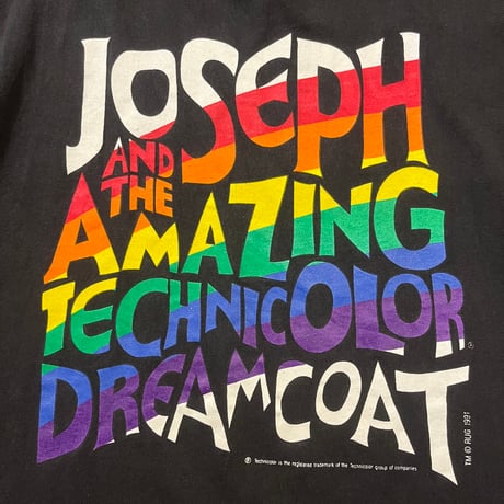 90s Joseph and the Amazing Technicolor Dreamcoat ミュージカルTシャツ