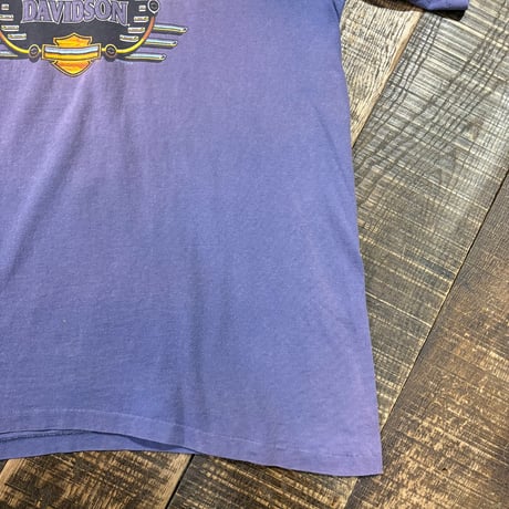 90s HARLEY-DAVIDSON "OCEAN STATE" プリントTシャツ / FADE