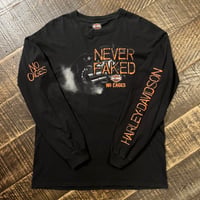 10s HARLEY-DAVIDSON "NEVER FAKED / NO CAGES" ロングスリーブTシャツ