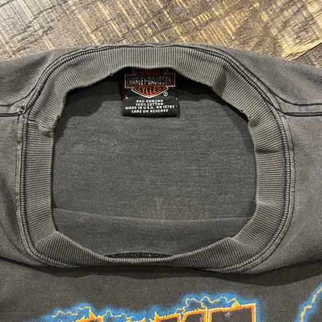 00s HARLEY-DAVIDSON "MAKE SOME NOISE" プリントTシャツ / FADE