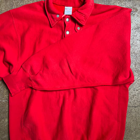 90s Champion Reverse Weave チンスト付きハーフスナップスウェット ”ボロ”
