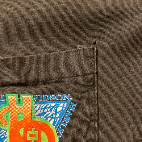 90s Harley-Davidson "mock neck" ロングスリーブTシャツ