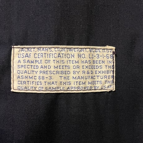 60s BLAUER Manufacturing Company USAF規格ライトウェイトジャケット