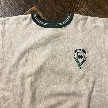 90s Champion REVERSE WEAVE リブラインスウェット/ NOTRE DAME