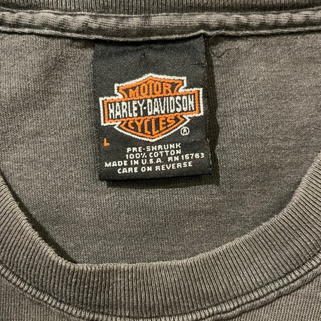 00s HARLEY-DAVIDSON "MAKE SOME NOISE" プリントTシャツ / FADE
