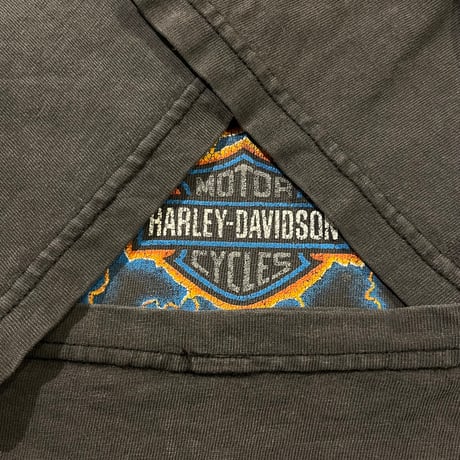 00s HARLEY-DAVIDSON "MAKE SOME NOISE" プリントTシャツ / FADE