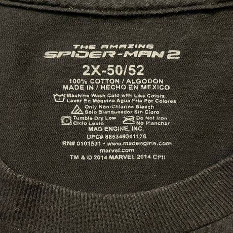 10s THE AMAZING SPIDER-MAN 2 ムービーTシャツ