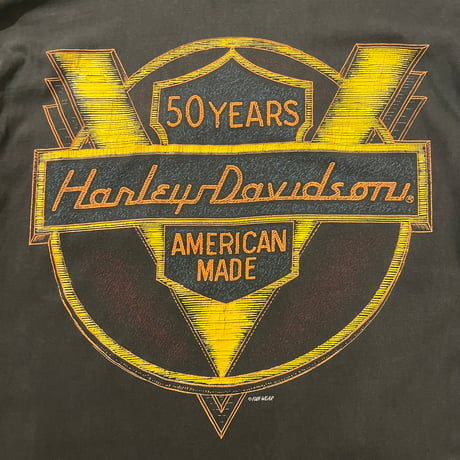 90s Harley-Davidson "mock neck" ロングスリーブTシャツ