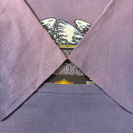 90s HARLEY-DAVIDSON "OCEAN STATE" プリントTシャツ / FADE