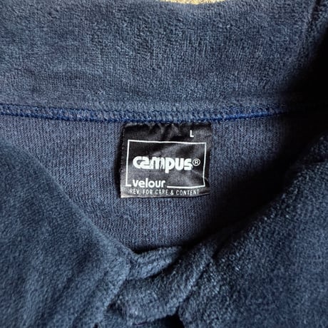 70s campus ベロアシャツ