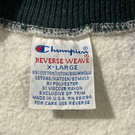 90s Champion REVERSE WEAVE リブラインスウェット/ NOTRE DAME