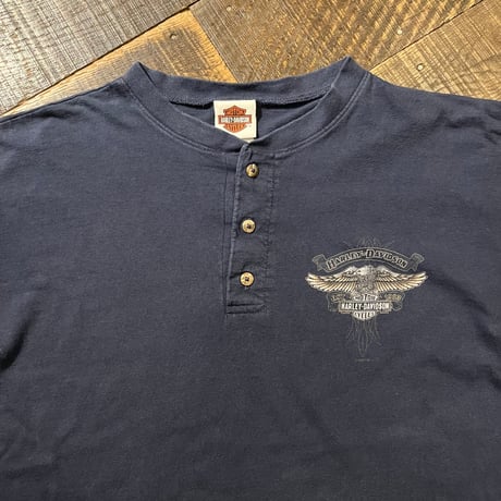 00s Harley-Davidson "METRO" ヘンリーネックロングスリーブTシャツ