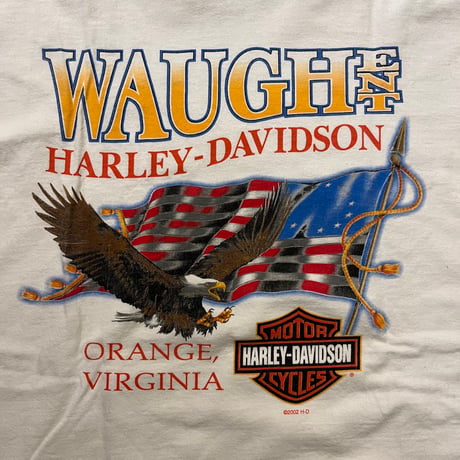 00s HARLEY-DAVIDSON "WAUGH ENTERPRISES" プリントTシャツ