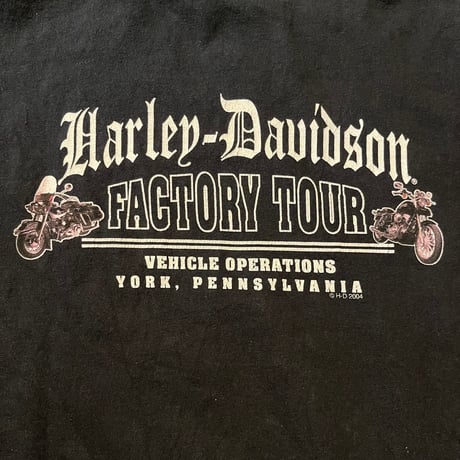 00s Harley-Davidson "FACTORY TOURS" ロングスリーブTシャツ