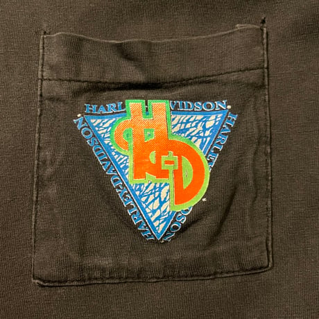 90s Harley-Davidson "mock neck" ロングスリーブTシャツ