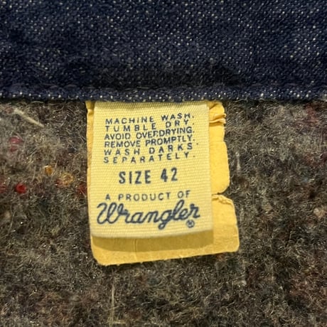70s Wrangler デニムカバーオールジャケット "Blanket Liner"