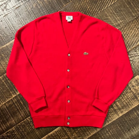 80s~ IZOD LACOSTE アクリルカーディガン
