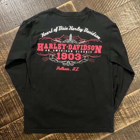 00s HARLEY-DAVIDSON "Heart of Dixie" ロングスリーブTシャツ