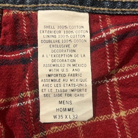 90s~ Eddie Bauer デニムペインターパンツ "Flannel Liner" W35×L32