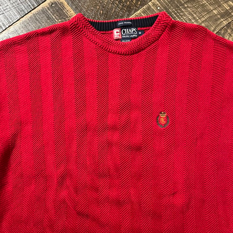 CHAPS RALPH LAUREN コットンニットセーター "HAND FRAMED"