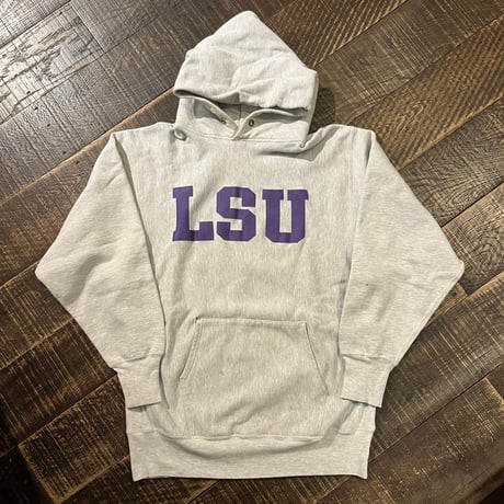 90s Champion REVERSE WEAVE プリントスウェットパーカー / LSU