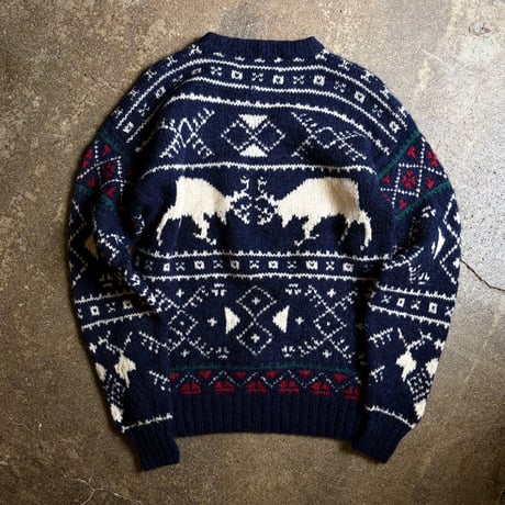 90s CHAPS RALPH LAUREN ハンドニットセーター