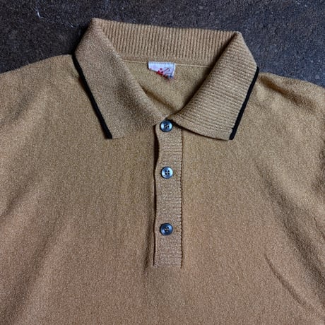70s 半袖ニットポロ