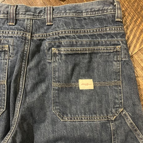90s~ Eddie Bauer デニムペインターパンツ "Flannel Liner" W35×L32