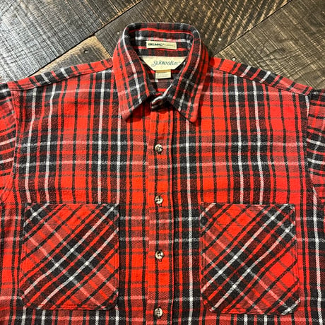 80s  St. John’s Bay "BIG MAC FLANNEL" ヘビーネルシャツ / "RED×BLACK×WHITE"