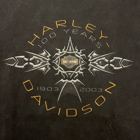 00s HARLEY-DAVIDSON "HARLEY 100 YEARS DAVIDSON" プリントTシャツ