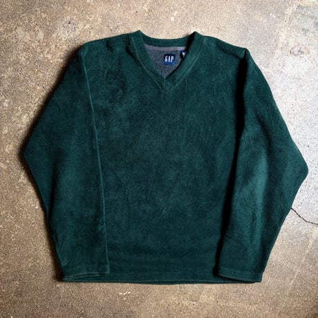 GAP Vネックフリースプルオーバー