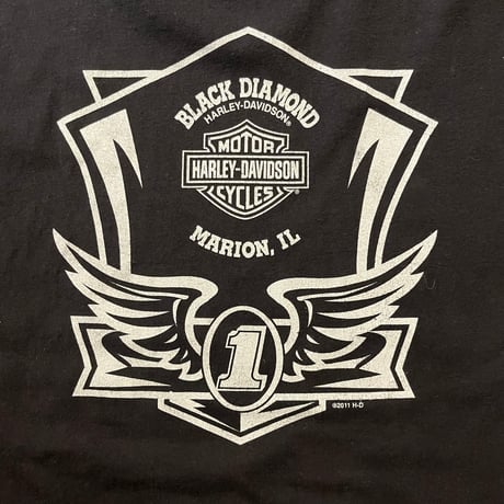 10s HARLEY-DAVIDSON "NEVER FAKED / NO CAGES" ロングスリーブTシャツ