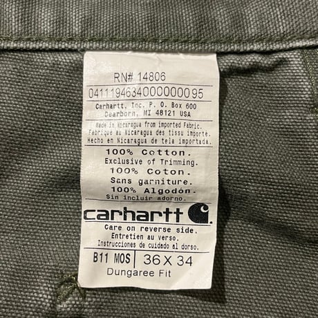 Carhartt ダックペインターパンツ / B11 MOS "36×34"