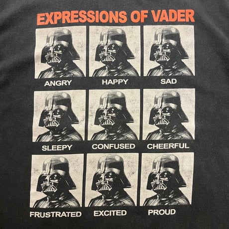 00s STAR WARS "EXPRESSIONS OF VADER" キャラクタープリントTシャツ