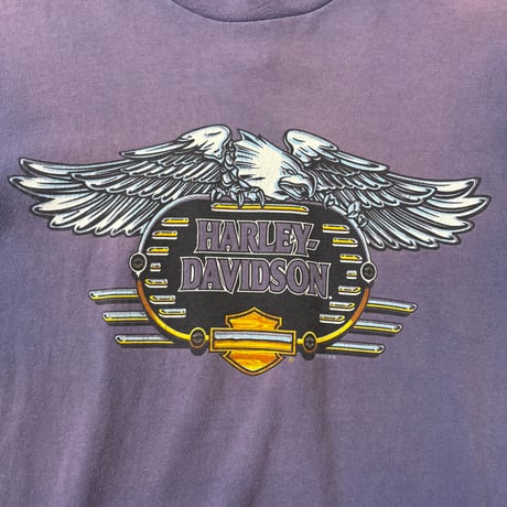 90s HARLEY-DAVIDSON "OCEAN STATE" プリントTシャツ / FADE