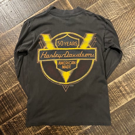 90s Harley-Davidson "mock neck" ロングスリーブTシャツ