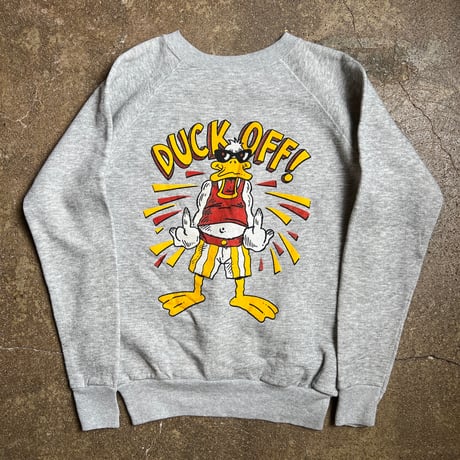 80s Pannill プリントスウェット "DUCK OFF!"