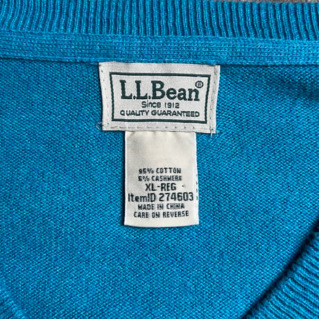 L.L.Bean Vネック コットンカシミヤニットセーター